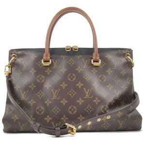 Pallas Monogram Canvas Black Shoulder Bag